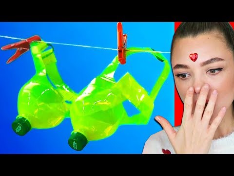 Видео: ЛИФЧИК из Пустых Бутылок! Тупые Инстаграм Лайфхаки