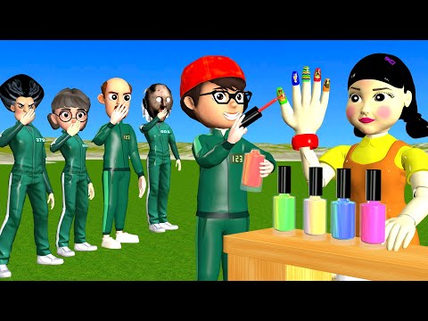 Видео: Игра «Учительница 3D против кальмара»: лучший цвет лака для ногтей, 5-кратный челлендж, кто побед...