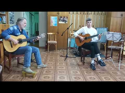 Видео: Ехал казак за Дунай. Вариации. Исполняет дуэт гитаристов