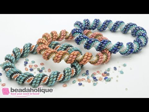 Видео: Как сделать набор для плетения браслета «Спираль Челлини» от Beadaholique