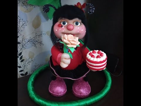 Видео: светильник божья коровка в чулочной технике (из капрона)