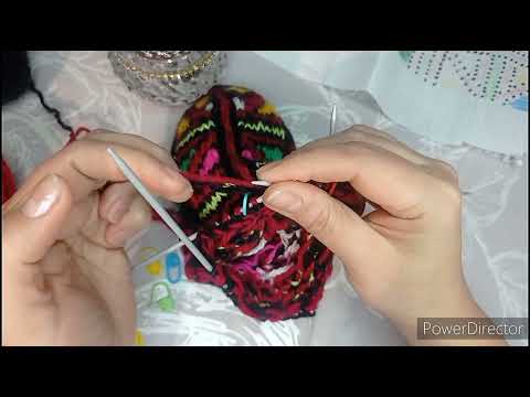 Видео: Вяжем высокие джурабы. Часть 4