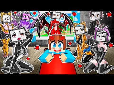 Видео: НОЧЁВКА СО ВСЕМИ ТВ ВУМЕН В МАЙНКРАФТ! КРАСЯ TV WOMAN MINECRAFT