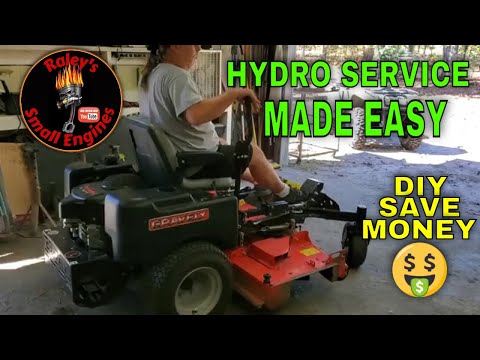 Видео: Простое самостоятельное обслуживание гидравлической системы Gravely Zero Turn, включающее замену ...