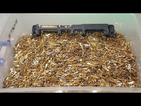 Видео: Золото в разьемах жестких дисков/HDD 101 разьем/Аффинаж/Часть 1