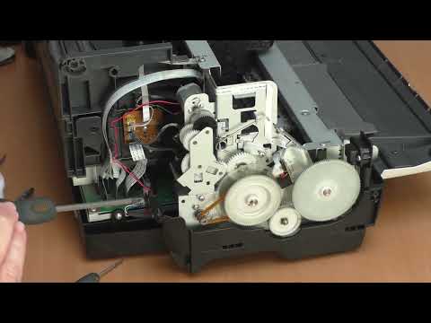 Видео: Принтер EPSON 1410 - Снятие вала каретки