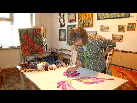 Видео: Утренний эфир / Картины в технике батик