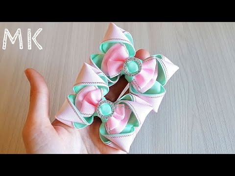 Видео: Бантики из лент 4 см / МК Канзаши