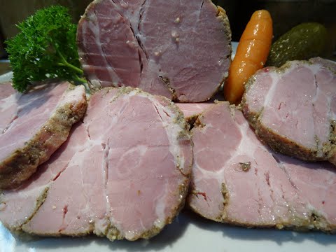 Видео: Свиная шея из банки - отличная закуска, как колбаса для бутербродов или просто так – SUB – Yami Yami