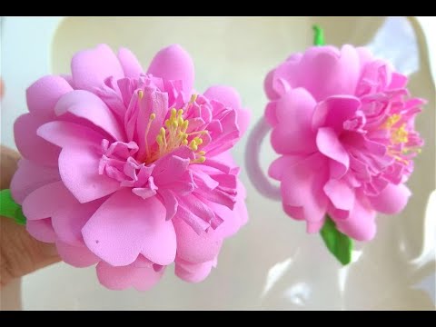 Видео: ЭТО ТАК ПРОСТО 😍 ЦВЕТЫ ИЗ ФОАМИРАНА НА РЕЗИНОЧКАХ ДЛЯ ВОЛОС😍😍😍