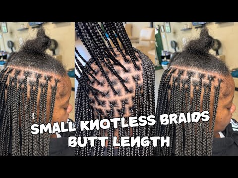 Видео: КАК: Маленькие косички без узлов | Пробор в косичках | 8-часовой урок по плетению маленьких косич...