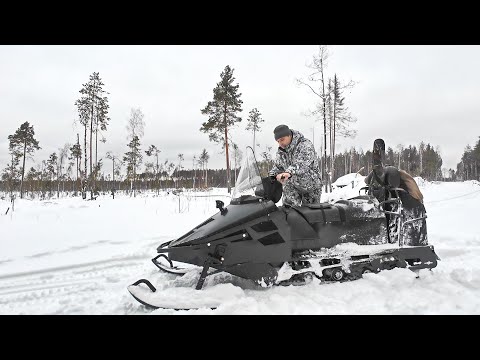 Видео: СНЕГОХОД СМ-002. ВЫЕЗД В ТАЙГУ ПО ОХОТЕ. ОБКАТЫВАЮ НОВУЮ ТЕХНИКУ.