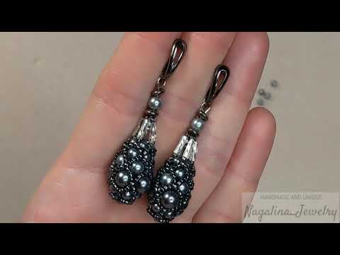 Видео: 62. Серьги плетеные жемчужныe "Фаберже" мастер класс. Beaded Faberge drop earrings DIY Subtitles