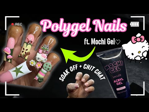 Видео: Полигелевые ногти: Soak Off, 3D-арт, Mochi Gel и многое другое 💕 | Советы и рекомендации♡︎