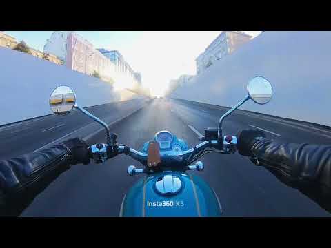 Видео: Royal Enfield Classic 650 безмолвная езда по Садовому кольцу