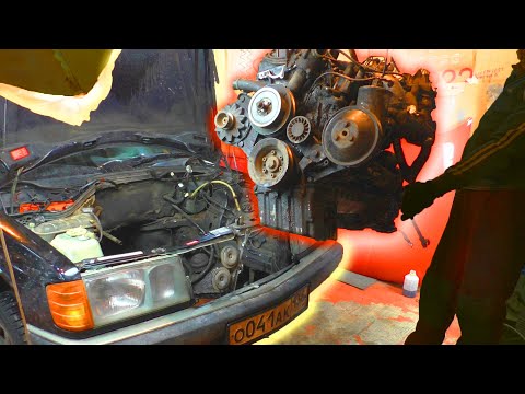 Видео: SWAP Двигателя M 102 E 23 в Mercedes-Benz  W201 (Ч.2)