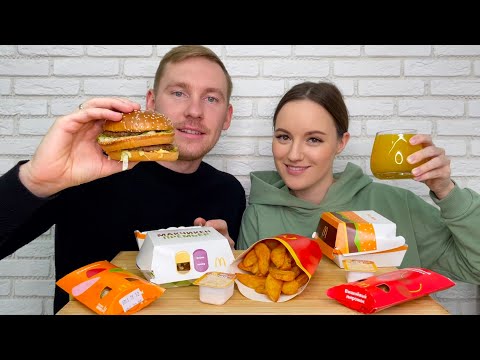 Видео: МУКБАНГ МАКДОНАЛЬДС БИГ МАК МАКЧИКЕН ПРЕМЬЕР ПИКАНТО картофель по деревенски MUKBANG MCDONALD'S BIG