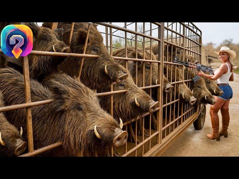 Видео: Как МИЛЛИОНЫ диких кабанов ловят на фермах в США: самый сумасшедший способ  ЛОВЛИ!