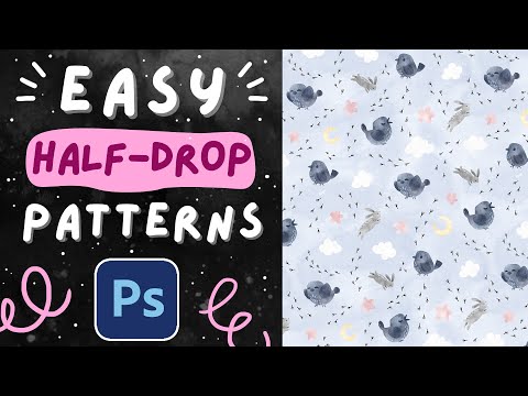 Видео: Как сделать повторяющийся узор в форме полукапли | Урок по Photoshop | Как создать узор в форме п...