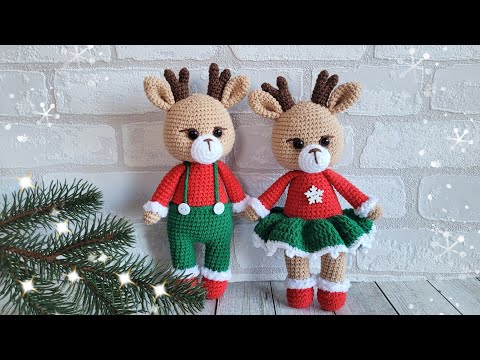 Видео: 🦌ОЛЕНЬ вязаный крючком🦌Олененок мальчик👍crochet deer🦌gehäkeltes Reh