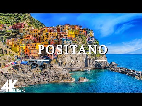 Видео: FLYING OVER POSITANO (4K UHD) — расслабляющая музыка и красивые видеоролики о природе — 4K UHD TV