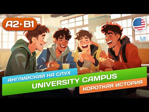 Видео: University Campus - Рассказ Среднего Уровня (B1) 🎧 Английский на Слух