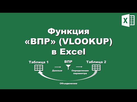 Видео: Excel: Как пользоваться функцией «ВПР» / Excel: How to use «VLOOKUP» function