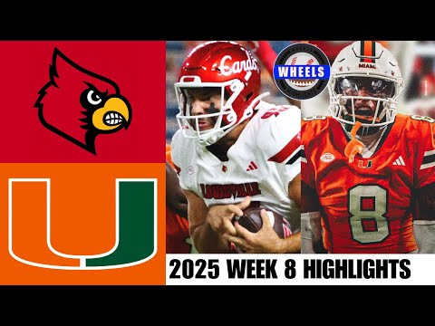 Видео: #2 Майами против Луисвилля (СУПЕР!) | Неделя 8 | Лучшие моменты студенческого футбола 2025 года