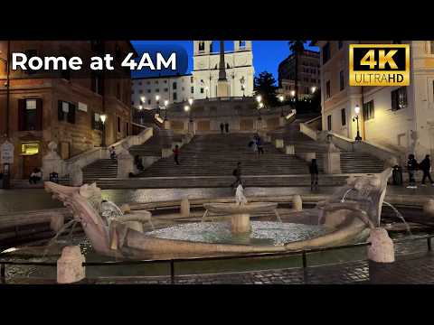 Видео: 🌅 Рим, каким вы его не видели – Walking Tour ночью до рассвета 2025 | Пустые улицы 4K