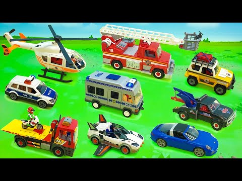 Видео: Пожарная и полицейская машина Эвакуатор Автокран.