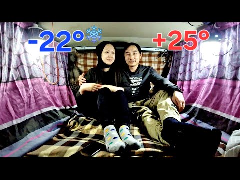 Видео: МОРОЗ -22º! НОЧУЕМ В НИВЕ! ГОТОВИМ В ПАЛАТКЕ НА ПЕЧИ! МОРКОВЬ ПО-КОРЕЙСКИ!