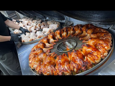 Видео: 1000 цыплят распродаются каждый день! Популярная уникальная машина для барбекю из курицы