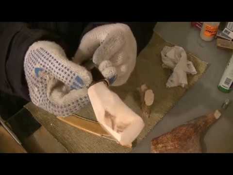 Видео: Полировка рукояти из рога