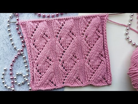 Видео: Интересный ажурный узор спицами/ Схема / Interesting openwork pattern