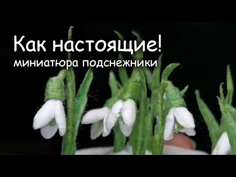 Видео: Реалистичная миниатюра из ваты | Подснежники