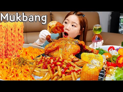 Видео: Sub)Real Mukbang- Курица, запеченная в духовке 🍗 Куриная лапша со сливками 🍜 AGWABomb 🍸 ASMR