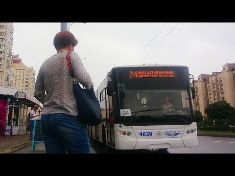 Видео: Тролейбус №24, Лаз E301D1 #4639. Киев/Trolleybus №24, Laz E301D1 #4639. Kyiv