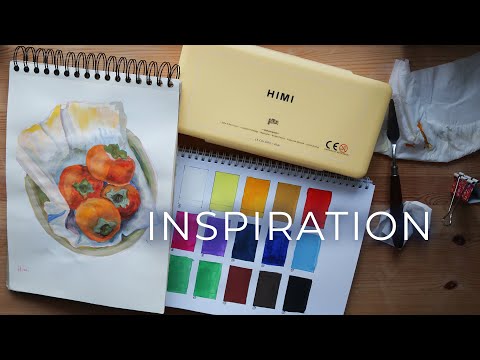 Видео: inspiration / радуюсь желейной гуаши HIMI и рисую