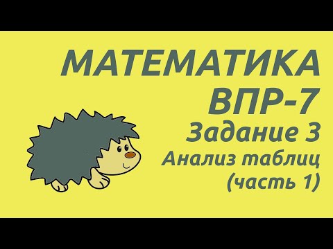 Видео: Задание 3 (часть 1) | ВПР-7 2024 Математика | Анализ таблиц