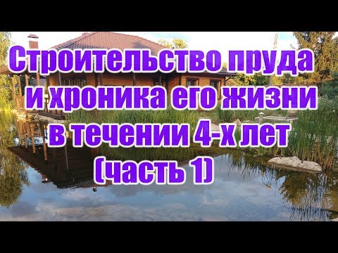 Видео: Строительство пруда и хроника его жизни в течении 4-х лет (часть 1)