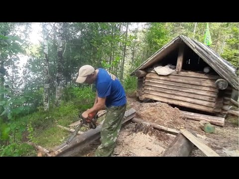 Видео: Полный ремонт лесной избы за 45 мин  Глухая тайга и красивая природа  Видео из архива