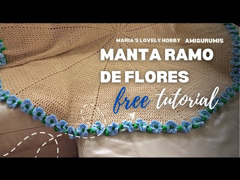 Видео: Вязаный крючком цветочный букет-одеяло / Как связать крючком красивое одеяло / @Entreganchosdecol...