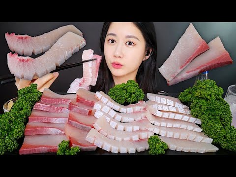 Видео: ASMR MUKBANG | Сашими Из Гигантского Желтохвоста💘 Обязательно Кушайте Зимой! | eating
