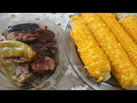 Видео: ЗАХОТЕЛОСЬ КУКУРУЗУ, В ПРИКУСКУ С БАКЛАЖАНАМИ В СОЕВОЙ ПАСТЕ.