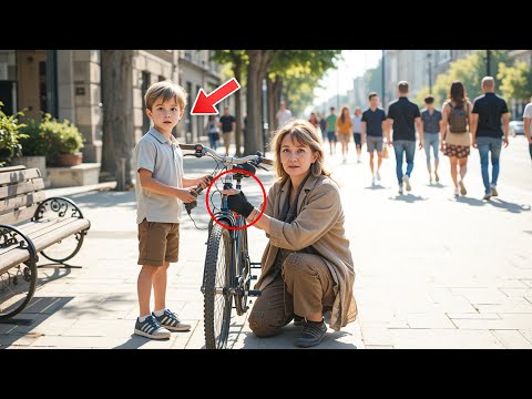 Видео: Бездомная женщина чинит велосипед мальчика от всего сердца… и не знает, что её миллиардер отец видел