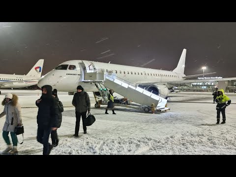 Видео: Embraer 190 а/к Икар | Рейс Минеральные Воды — Иваново — Санкт-Петербург