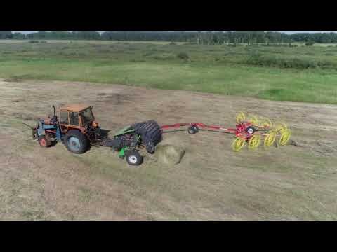 Видео: Пресс-подборщик + грабли  на Алтайской МИС 2019 г