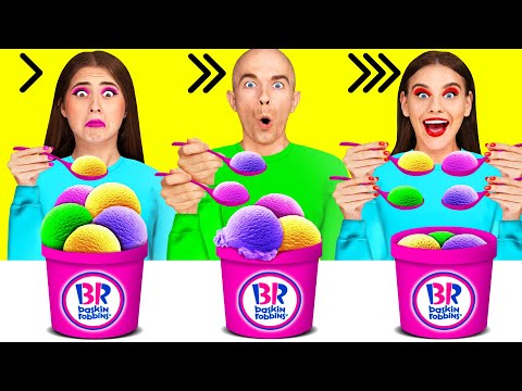 Видео: Быстрая Средняя или Медленная Скорость Еды Челлендж от Happy Funny
