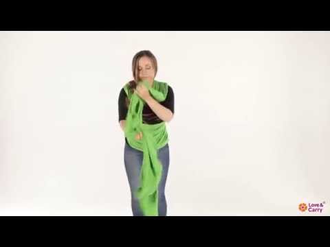 Видео: Слинг-шарф Love&Carry - Вертикальное положение "Крест под карманом"