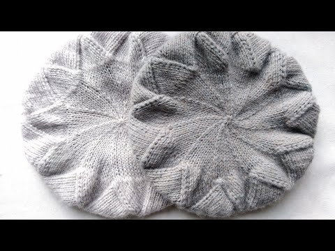 Видео: Вязание. Интересный берет. Подробный мк. //Knitting, beret, mk.